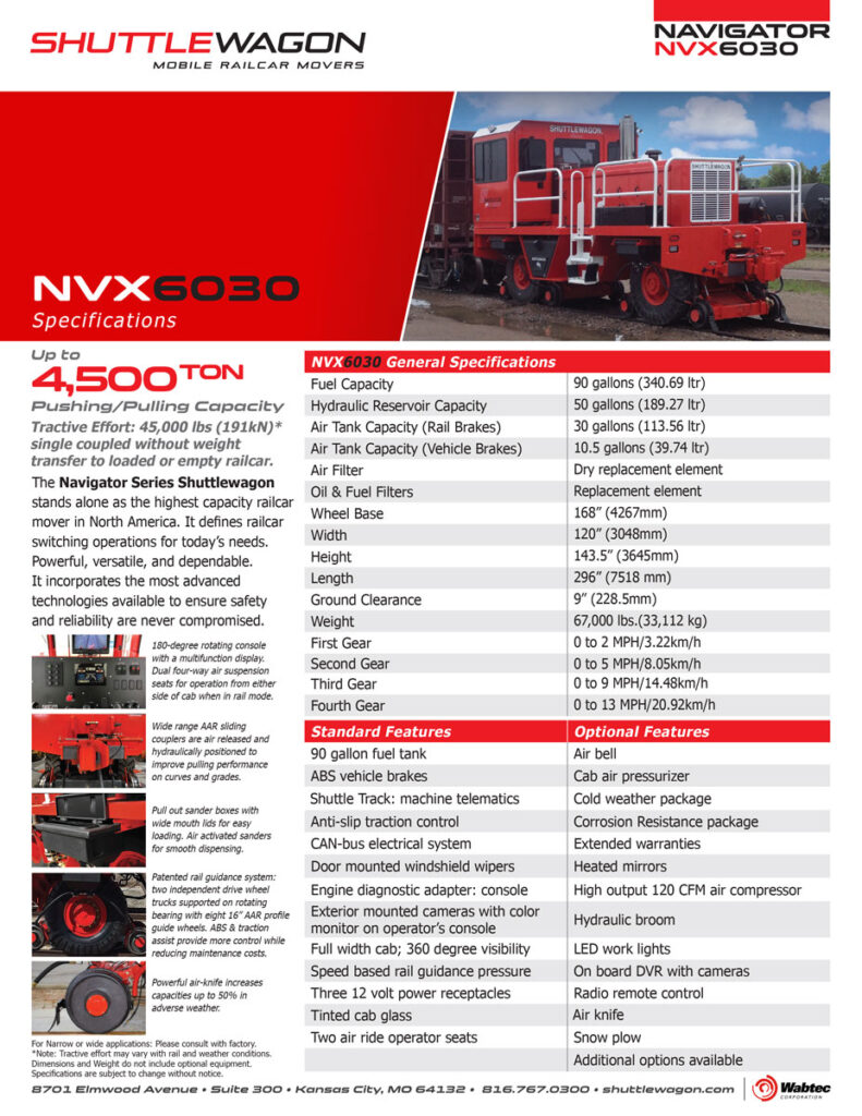 Shuttlewagon 2025 NVX6030 SpecSheet